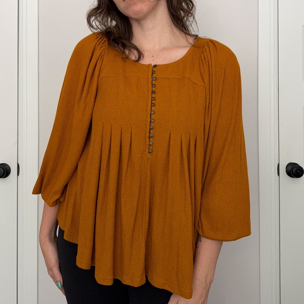 Women's Free People Orange Blouse